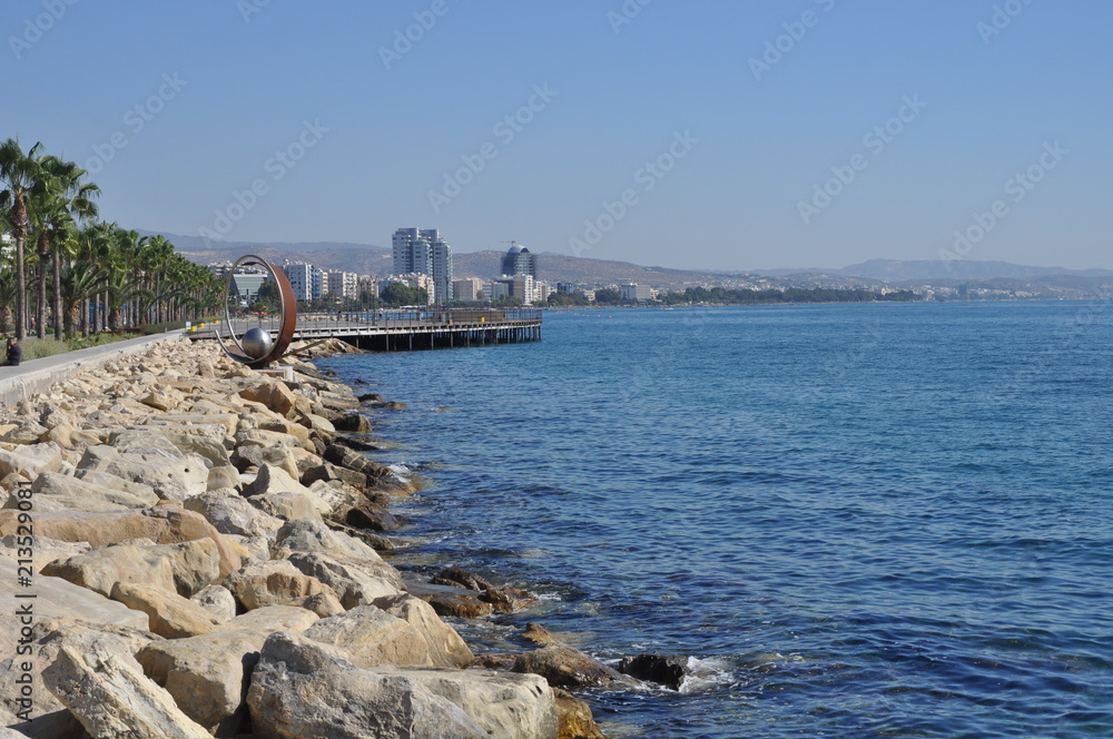 Fototapeta premium The beautiful Limassol Molos in Cyprus