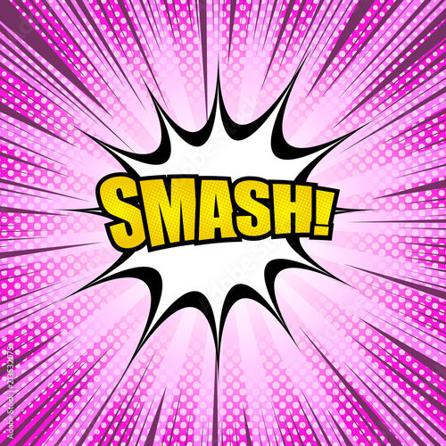 Comic book bright pink concept