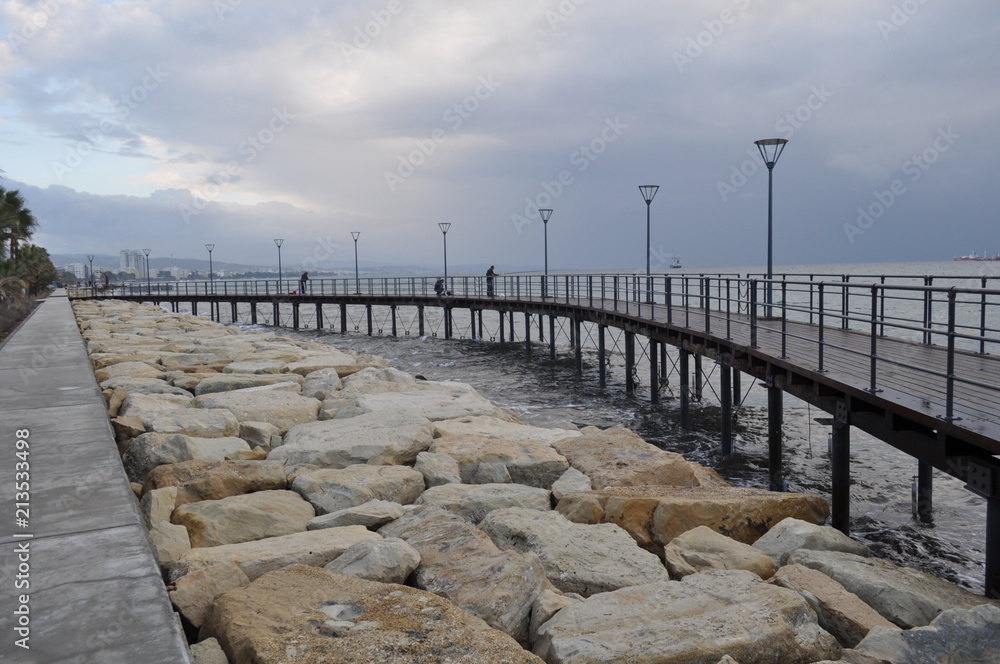 Fototapeta premium The beautiful Limassol Molos in Cyprus
