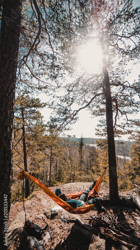 Hammock in the woods Norway