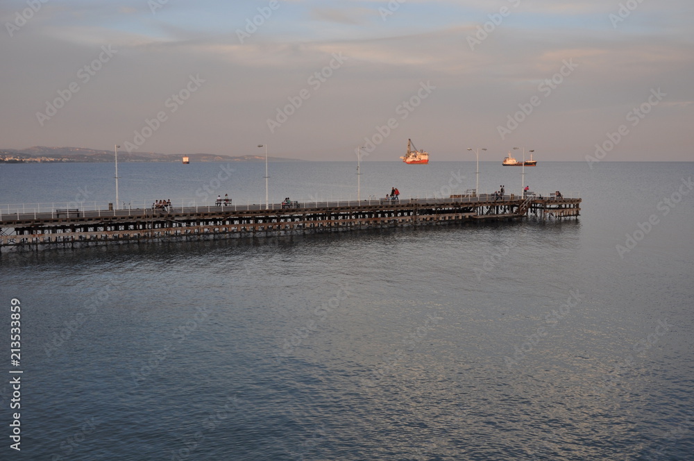 Fototapeta premium The beautiful Limassol Molos in Cyprus