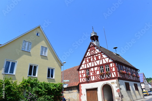 historisches Rathaus in Bieberehren im Landkreis Würzburg - Bayern  photo