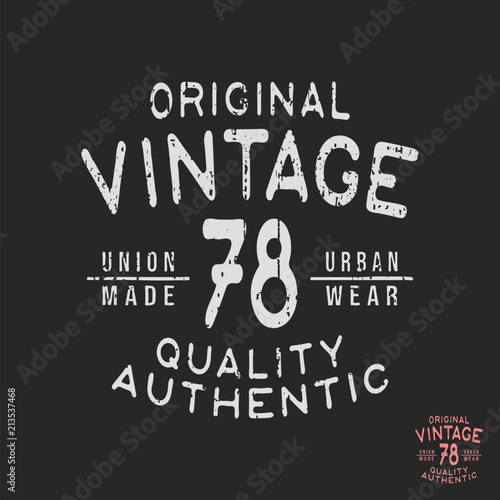 Vintage t-shirt stamp