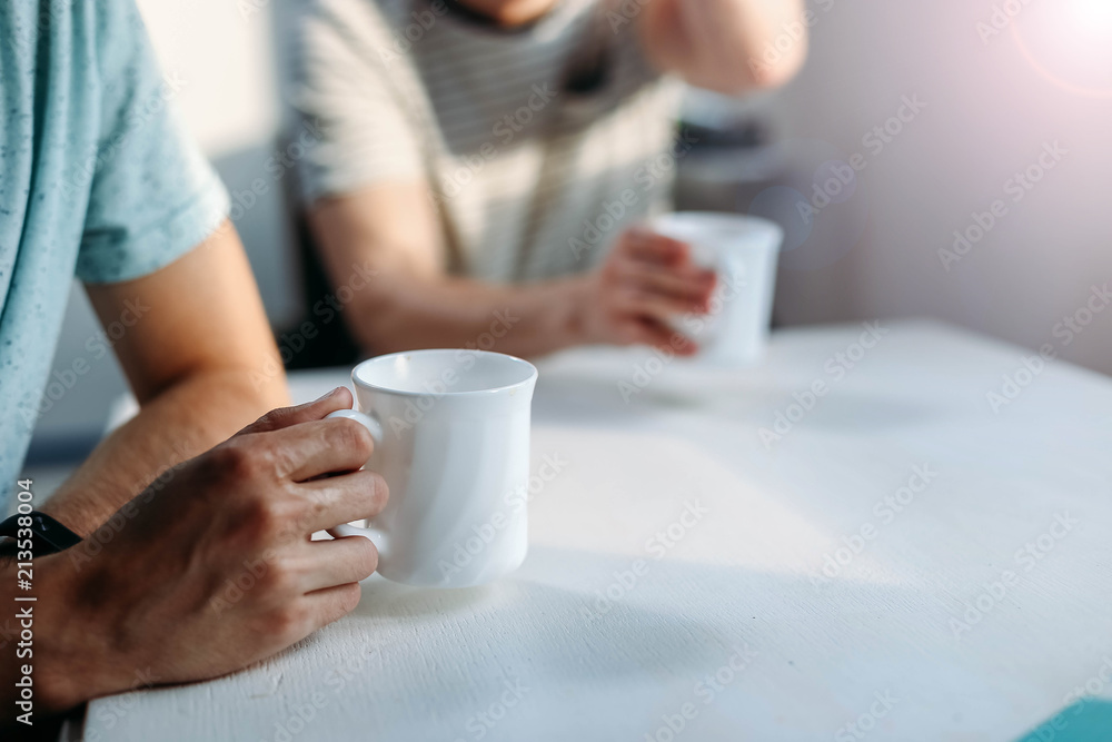 coffee break in the office. meeting in the company IT. coffee break in the office. meeting in the company IT.