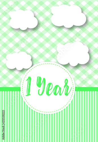 The idea for opening a birthday is 1 year. Baby birthday - cute baby metric v...