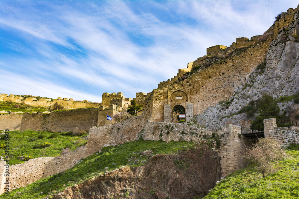 Castle of Acrocorinth, Upper Corinth, the acropolis of ancient Corinth Castle of Acrocorinth, Upper Corinth, the acropolis of ancient Corinth