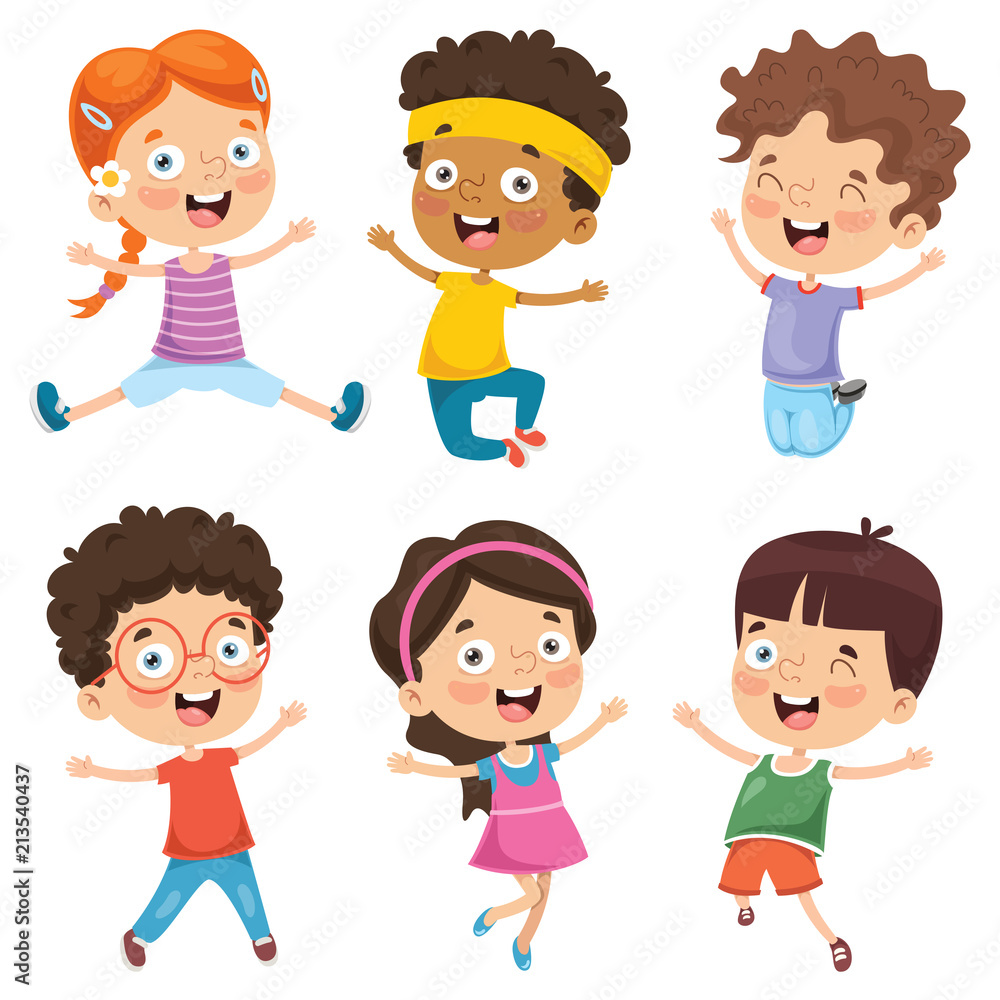 Vector Illustration Of Cartoon Children Vector Illustration Of Cartoon Children