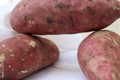 Sweet potato set of three close up