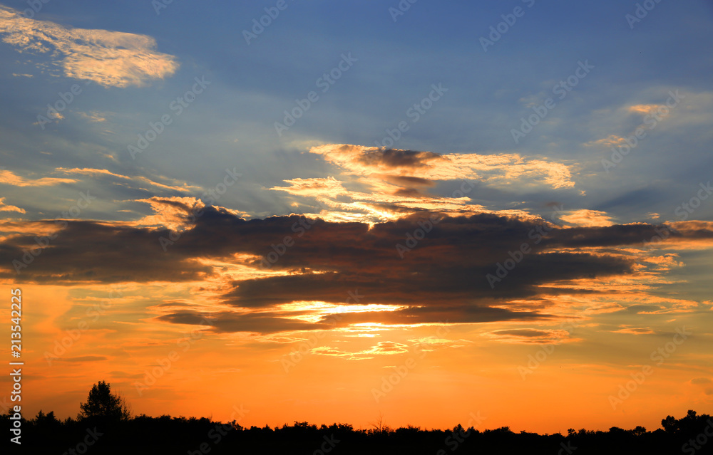 abstract sunset sky