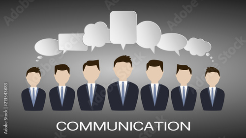 Vector  business icons with bubble speechWeb