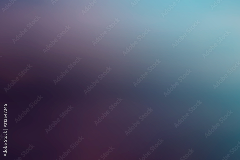 Fototapeta premium Rich blurred dusky canvas made in dark violet and turquoise tones