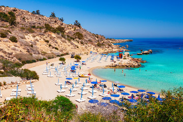 Fotobehang Cyprus Turquoise zee bij Cavo Greco  © oleg_p_100