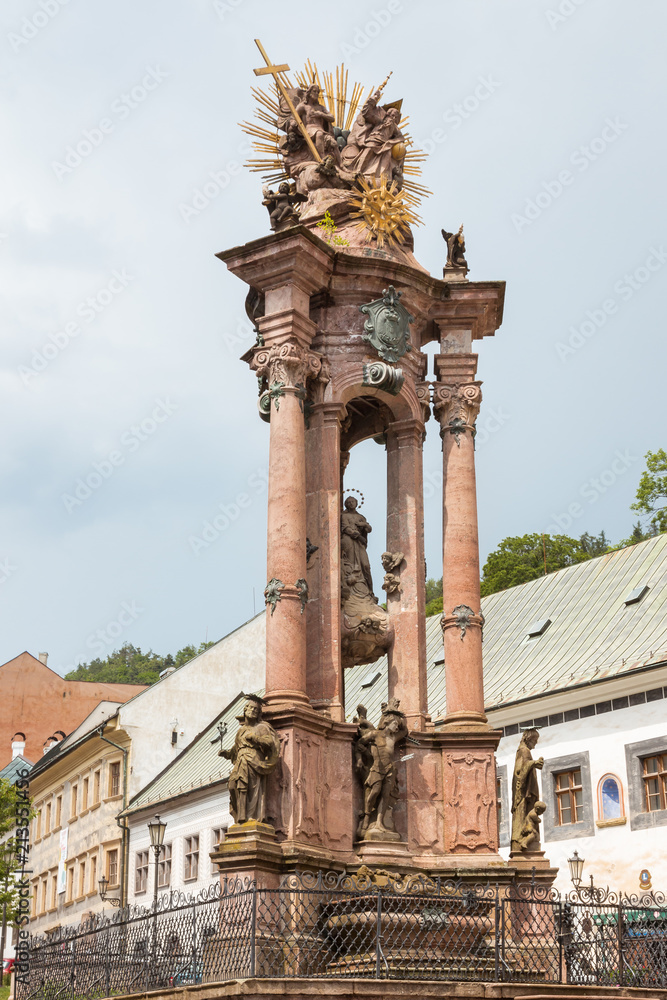 the plague column, Trinity Square, Banska Stiavnica, Slovakia
