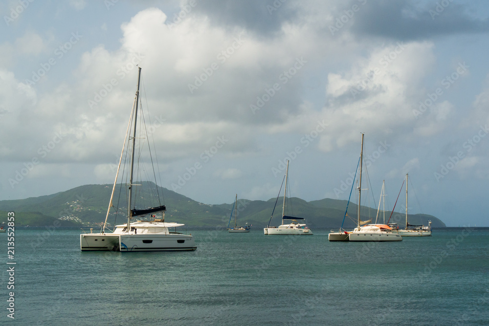 Sailboats at Fort-de-France, Martinique