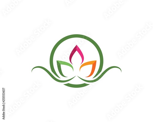  flowers design logo Template