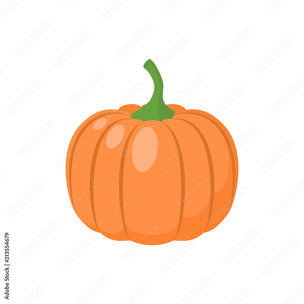 Obraz premium Pumpkin vegetable clipart simple icon. Pumpkin cartoon symbol.