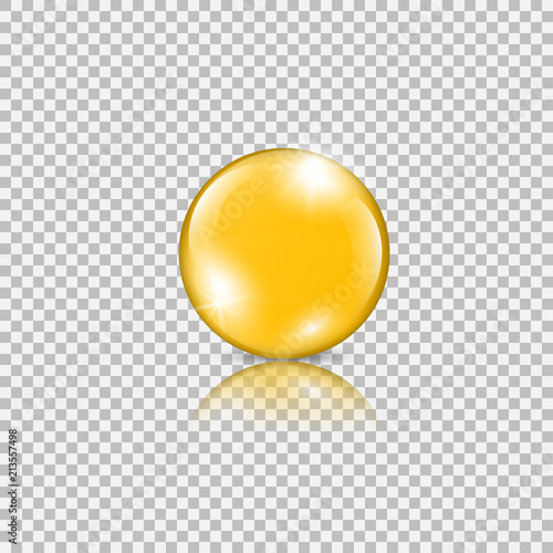Gold drop of oil essence.