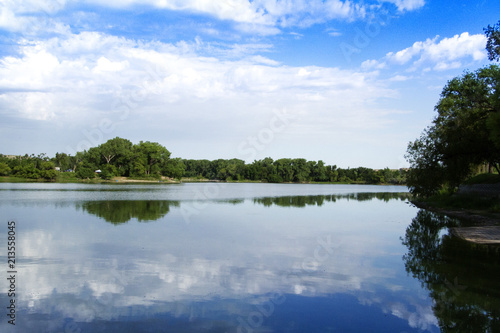 Fototapeta Naklejka Na Ścianę i Meble -  Reflection of the clouds on still waters