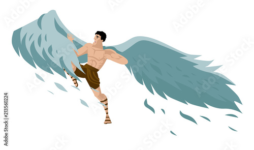 icarus flying in the sky