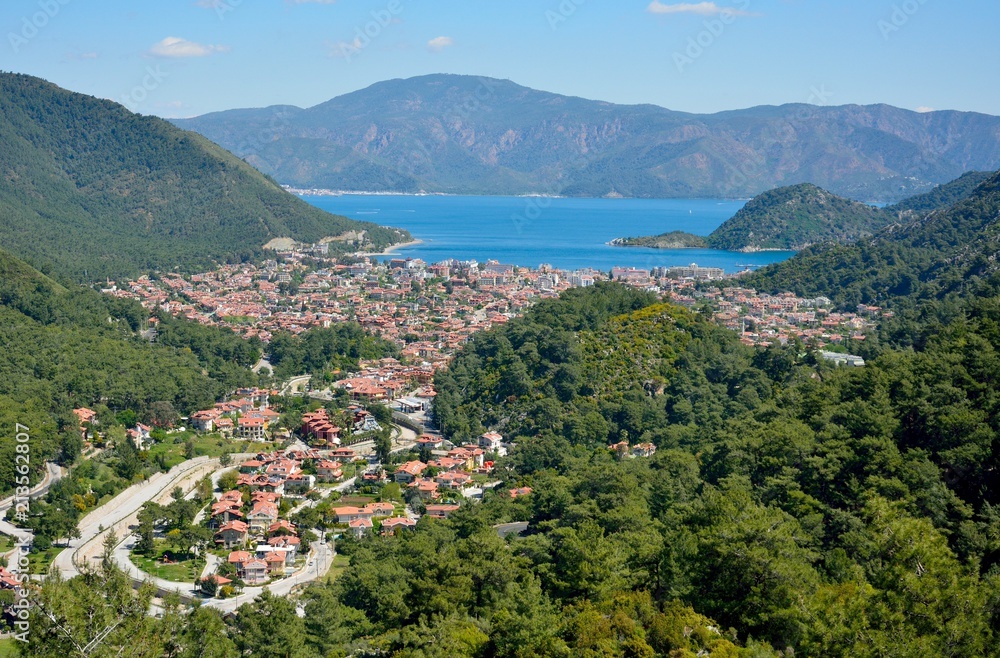 Icmeler suburb of Marmaris resort town in Turkey.