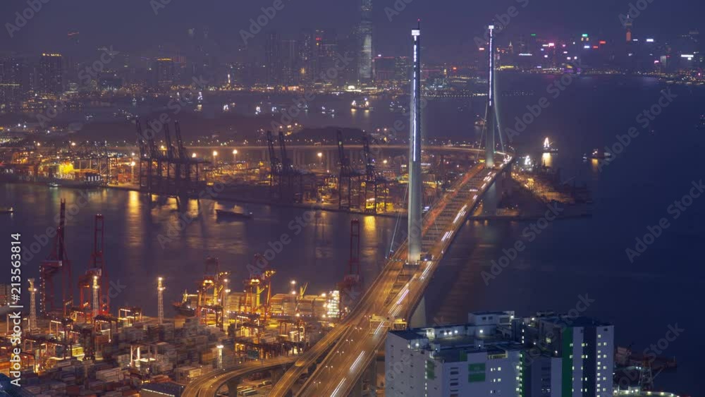 custom made wallpaper toronto digitalHong Kong Cityscape of the port with Stonecutters Bridge time lapse