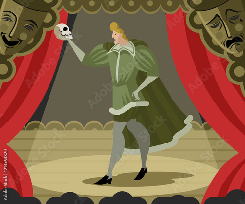 hamlet performance with skull