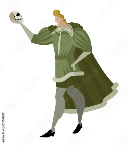 hamlet performance with skull