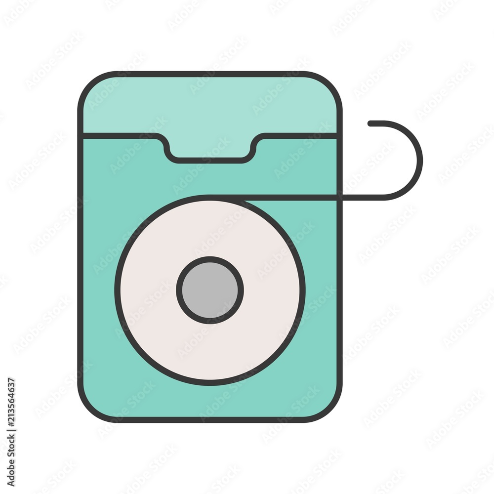 Dental floss, dental related icon, filled outline Dental floss, dental related icon, filled outline