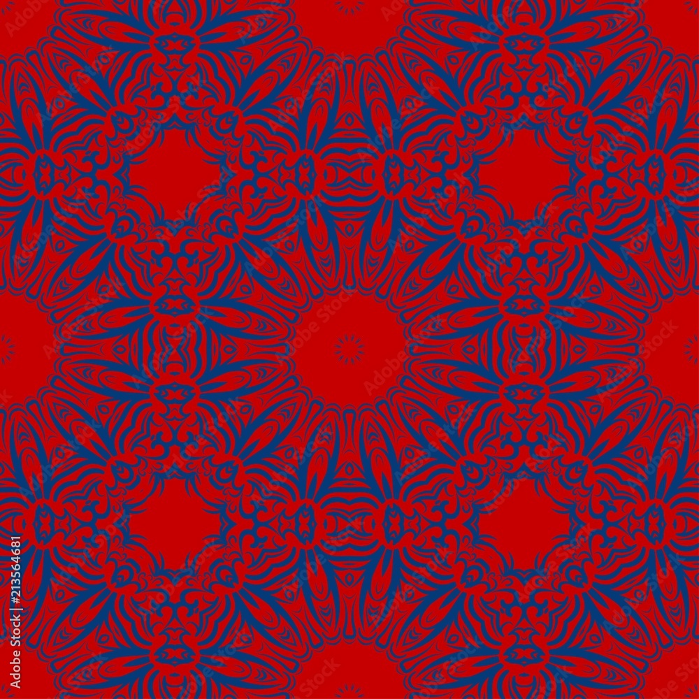 Floral Geometric Pattern with hand-drawing Mandala. Vector super illustration. For fabric, textile, bandana, scarg, transcendental print Floral Geometric Pattern with hand-drawing Mandala. Vector super illustration. For fabric, textile, bandana, scarg, transcendental print