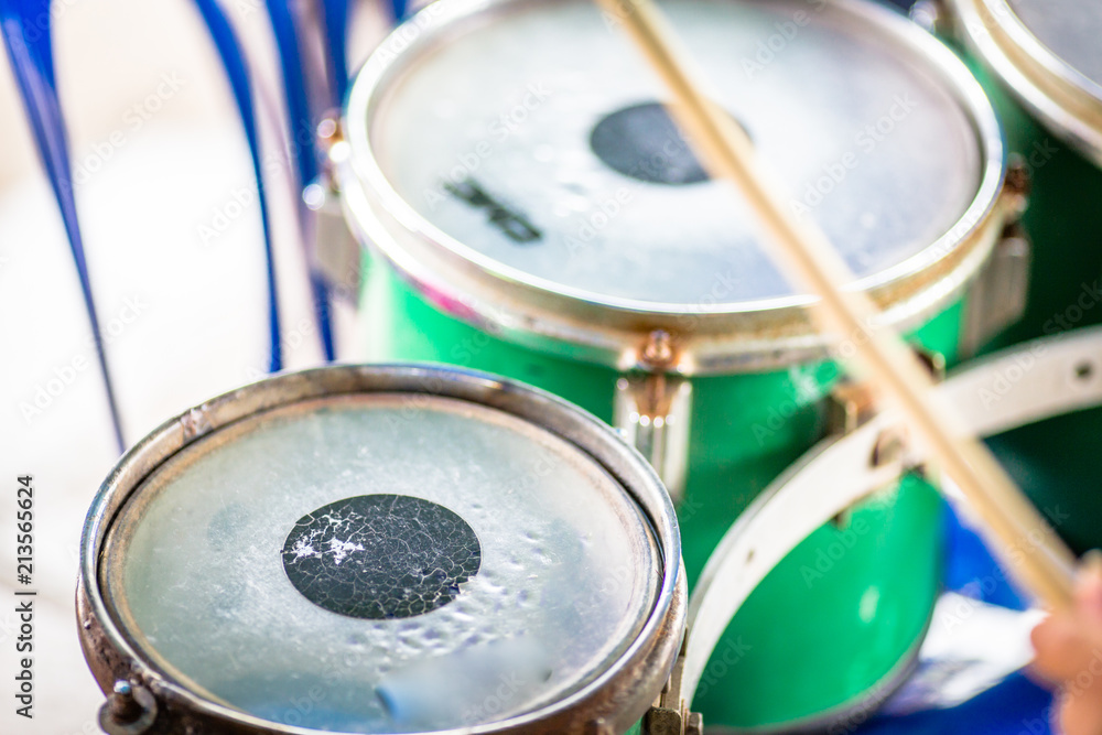 Obraz premium Drum kit, a component of the band. Makes the music nice and rhythmic.