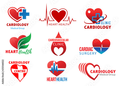 Cardiology cardiac surgery heart health symbols