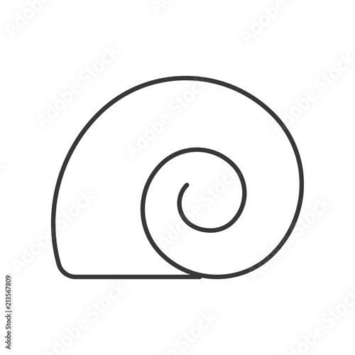 shell, Snail's Shell, set of ocean life, line design vector