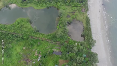 Aerial photography Thailand Hotel seaside Ko Chang