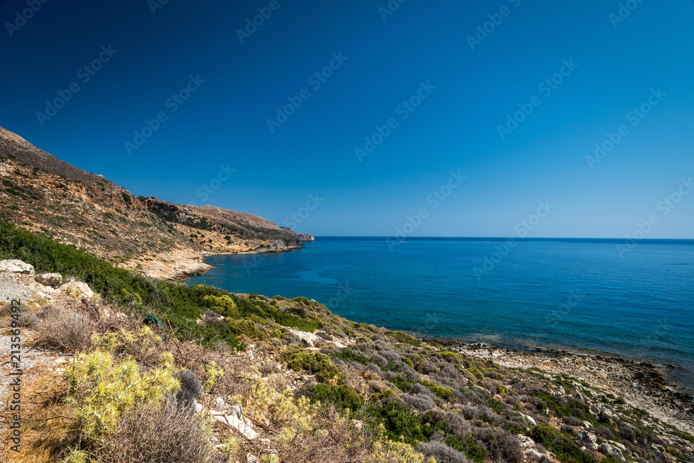 Ocean beach on the Crete