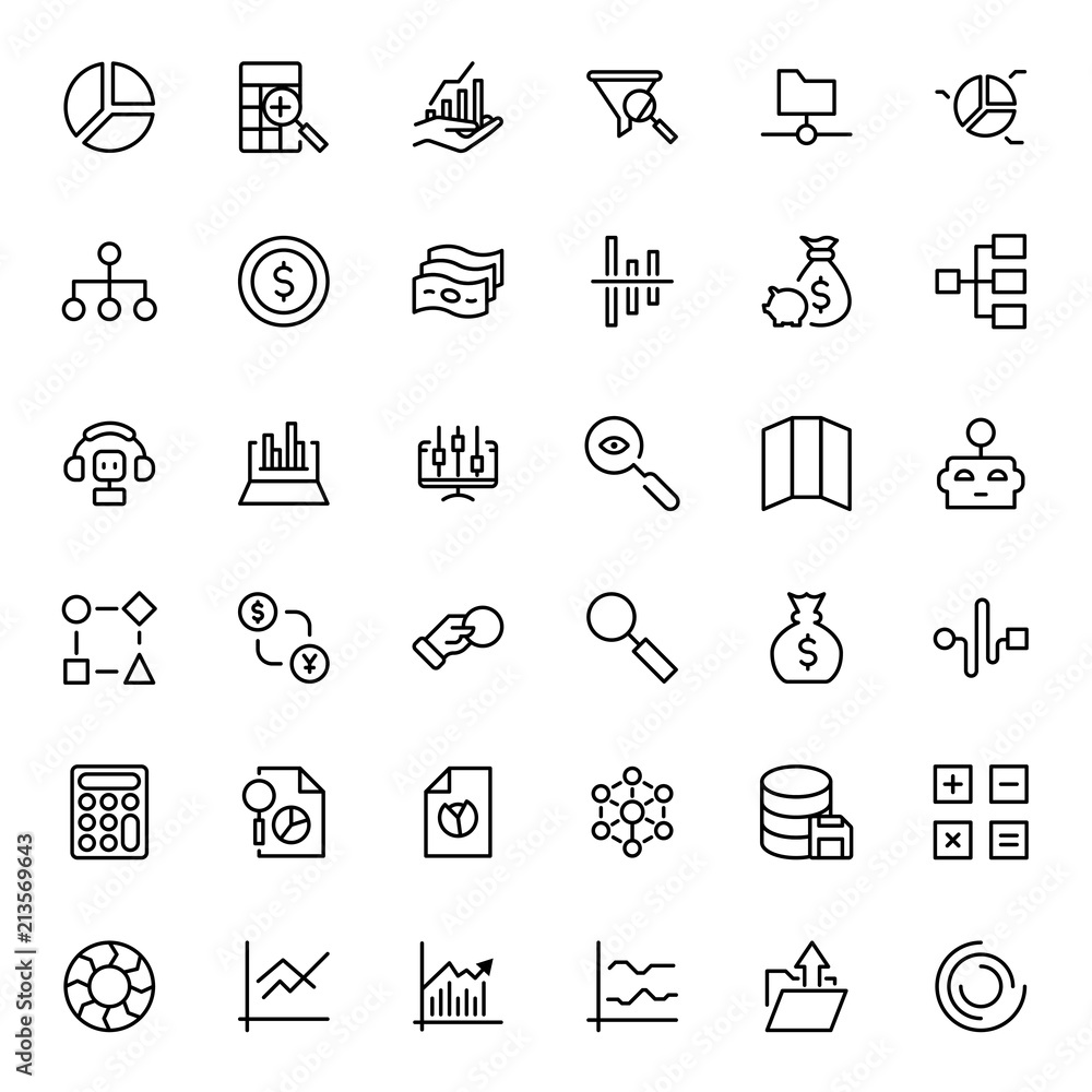 Fototapeta premium Statistics icon set