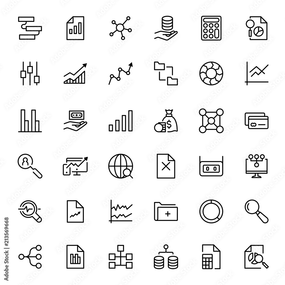 Statistics icon set Statistics icon set