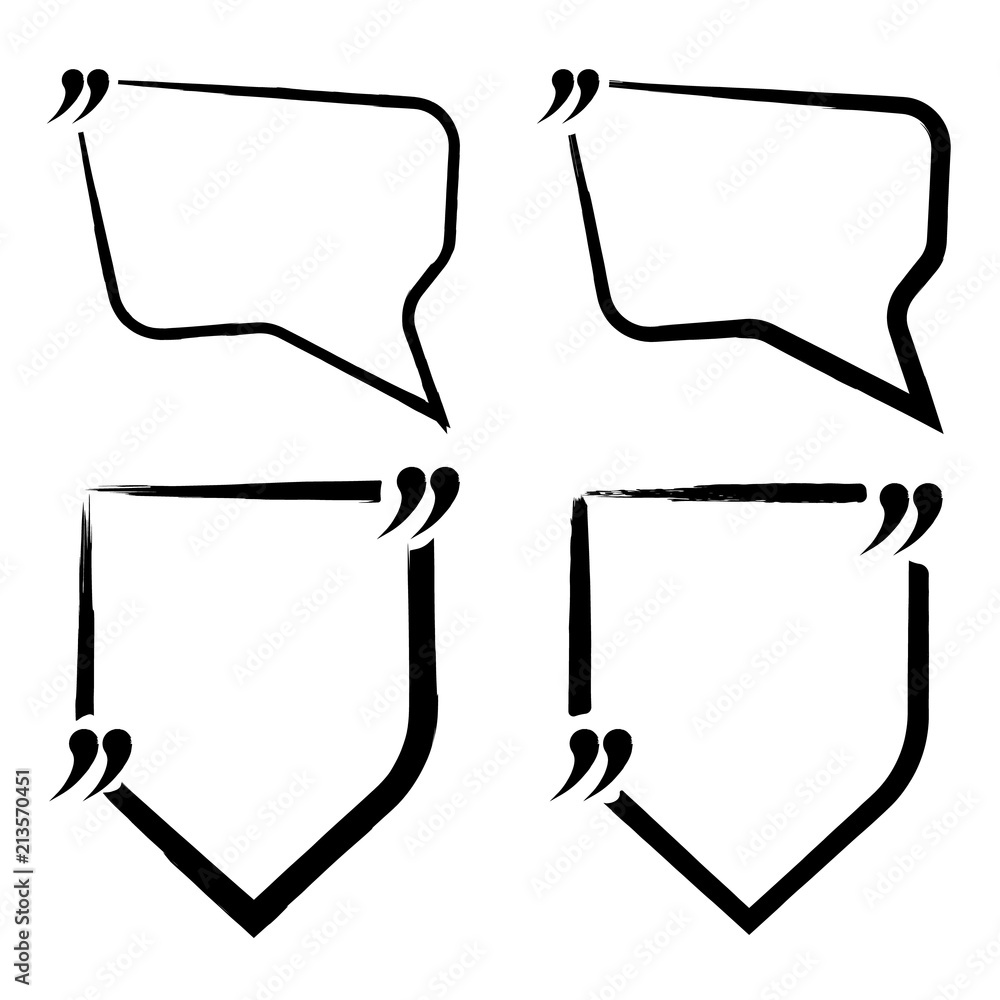 Set of Quote Blank Icon and Label. Template for note,message, comment. Vector Illustration Set of Quote Blank Icon and Label. Template for note,message, comment. Vector Illustration