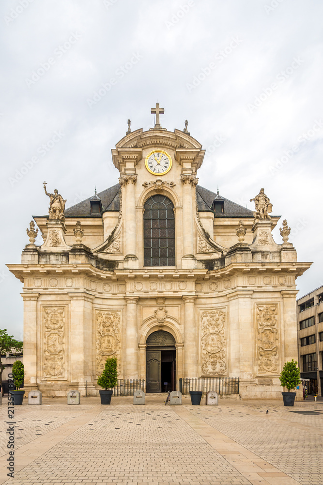 Fototapeta premium View at the church of Saint Sebastian in Nancy - France