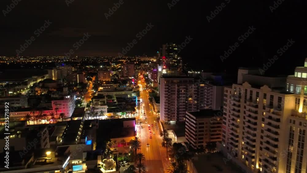 Night in Miami Iconic deco hotels on Collins Avenue Night in Miami Iconic deco hotels on Collins Avenue