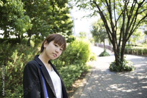 Portrait of a young smiling Japanese woman