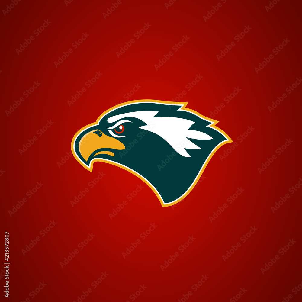 Obraz premium Eagle head sign. Design element for sport team logo, emblem, badge, mascot.