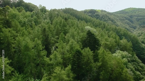 Aerial shot over Pontarfynach, UK photo