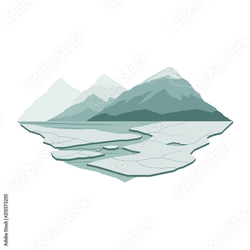 Alaska Arctic and Antarctica Ice Mountain and Glacier Landscape