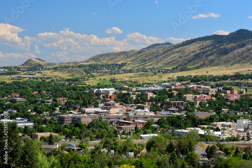 Downtown Golden, Colorado in the Rocky Mountains on a sunny day