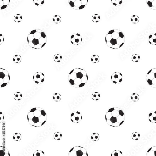 Soccer ball seamless pattern