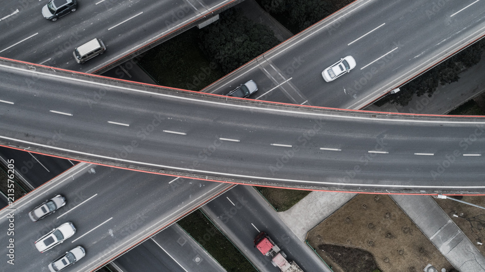 aerial view of a highway intersection aerial view of a highway intersection