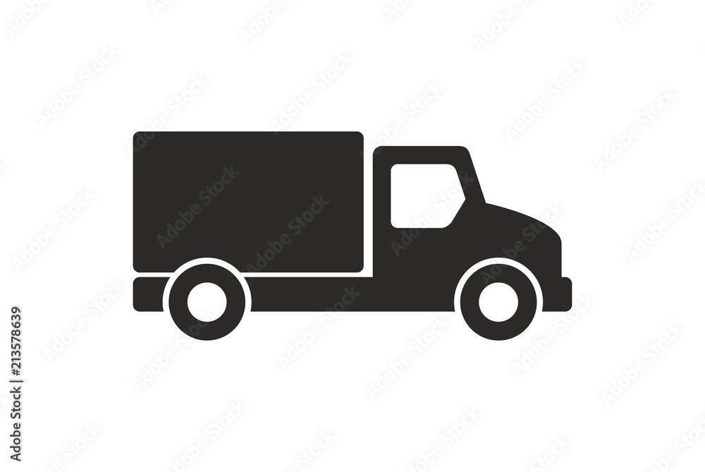 Truck icon, Monochrome style. isolated on white background