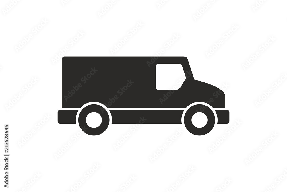 Truck icon, Monochrome style. isolated on white background Truck icon, Monochrome style. isolated on white background
