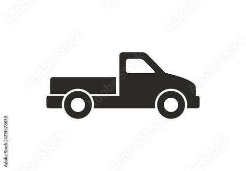 Truck icon, Monochrome style. isolated on white background