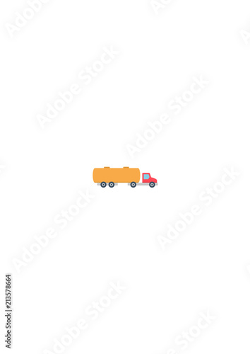Tanker truck icon, Flat style. isolated on white background 